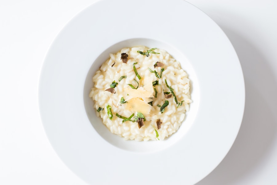 Risoto cremoso com parmesão e trufa